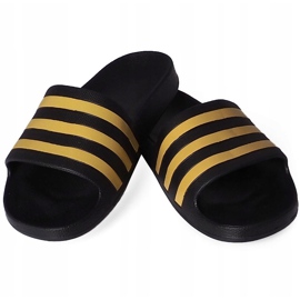 Chinelos Adidas Adilette Aqua EG1758 preto dourado 1