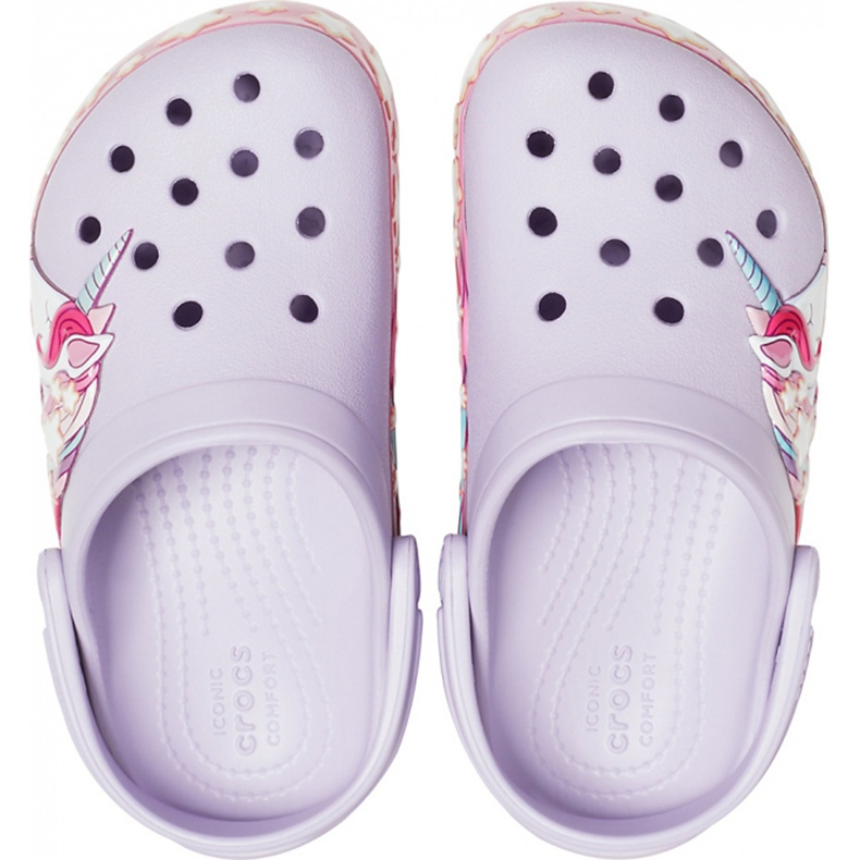 Crocs para crianças FunLab Unicorn Band Cg K roxo 206270 530 1