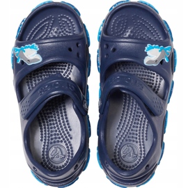 Sandálias infantis Crocs Crocs Fl Shark Band Sandália B azul marinho 206365 410 1