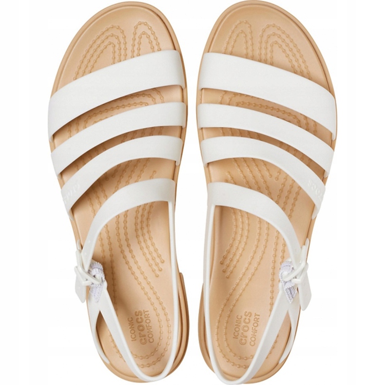 Sandálias femininas Crocs Sandália Tulum W Pearl 206107 1CQ branco 1