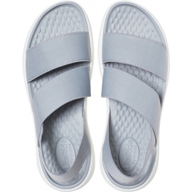 Sandália Stretch Crocs LiteRide W cinza claro / branco 206081 00J 1