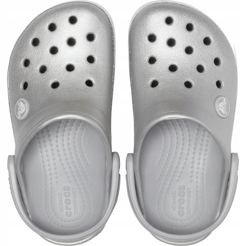 Crocs para crianças Crocband Glitter Clog Kids prata 205 936 040 1