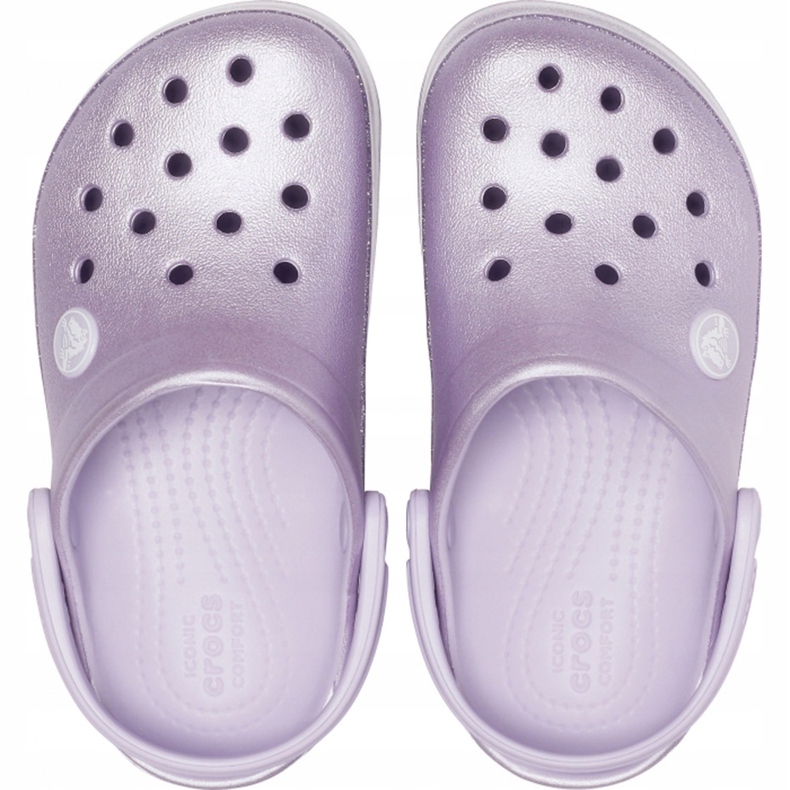 Crocs para crianças Crocband Glitter Clog Kids roxo 205 936 530 tolet 1