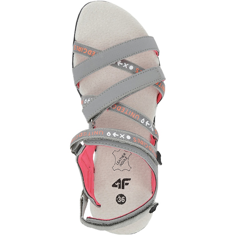 Sandálias femininas 4F multicolor HJL20 JSAD001 90S laranja rosa cinza 1