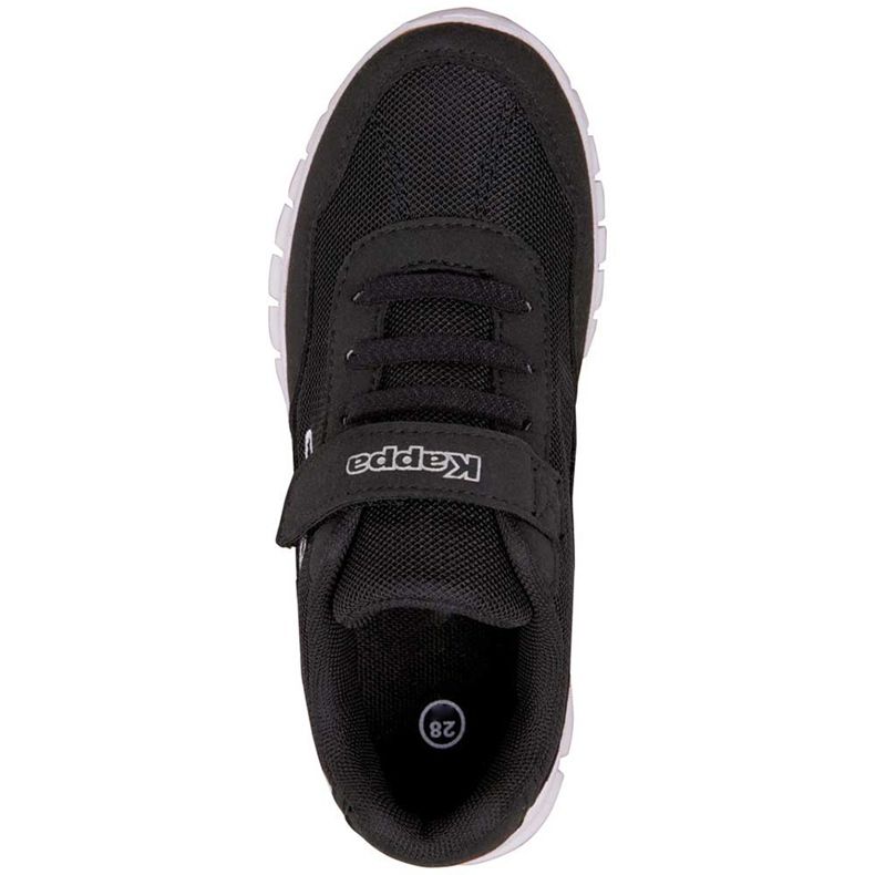 Sapatos infantis Kappa Follow K preto e branco 260604K 1110 1