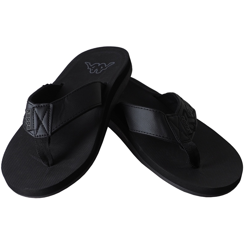 Chinelos masculinos negros Kappa Rodeen 242808 1116 preto 1