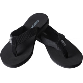 Chinelos pretos femininos Kappa Pahoa 242668 1111 1