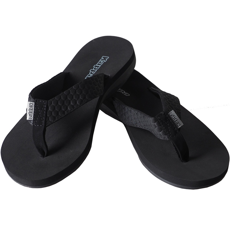 Chinelos pretos femininos Kappa Pahoa 242668 1111 1