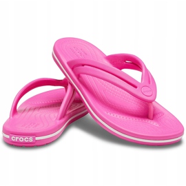 Chinelos femininos Crocs Crocband Flip W rosa 206100 6QQ 1