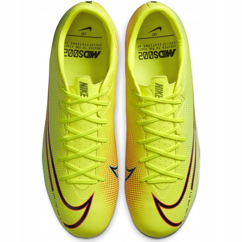 Chuteira Nike Mercurial Vapor 13 Academy Mds FG / MG Junior CJ0980 703 amarelo amarelo 1