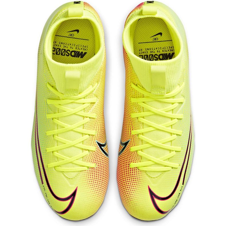 Chuteira Nike Mercurial Superfly 7 Academy Mds FG / MG Junior BQ5409 703 amarelo amarelo 1