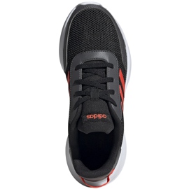 Sapatos infantis Adidas Tensaur Run K preto e laranja EG4124 1