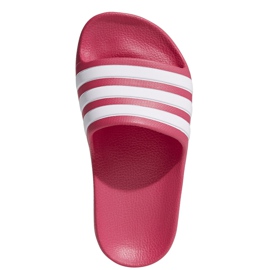 Chinelos Adidas Adilette Aqua K rosa para crianças EF1749 branco 1