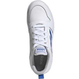 Sapatos infantis Adidas Tensaur K brancos e azuis EF1089 1