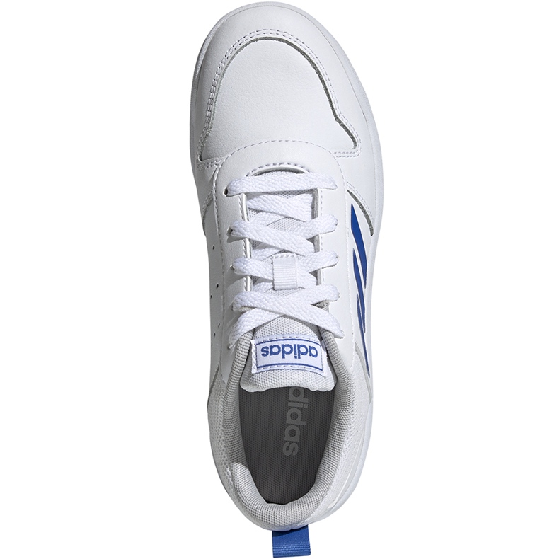 Sapatos infantis Adidas Tensaur K brancos e azuis EF1089 1