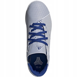 Chuteiras Adidas Nemeziz 19.4 In Jr branco e azul EF1754 multicolorido 1