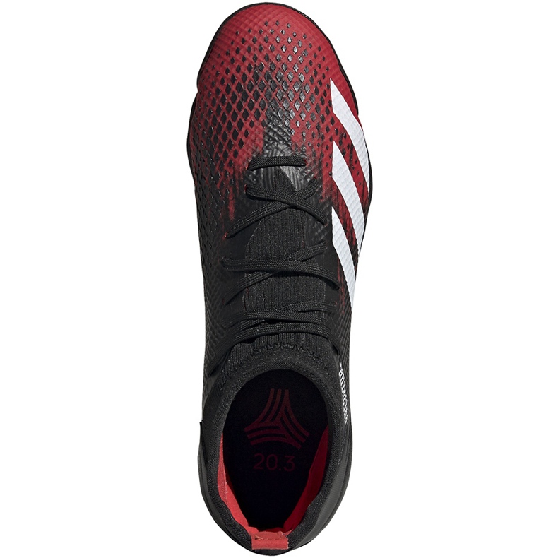 Chuteiras Adidas Predator 20.3 Tf pretas e vermelhas EF2208 multicolorido preto 1