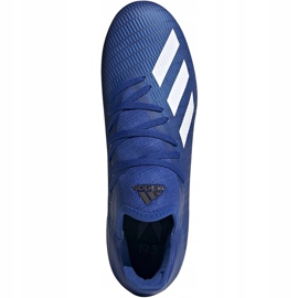 Botas de futebol adidas X 19.3 Fg blue EG7130 azul, branco azul 1