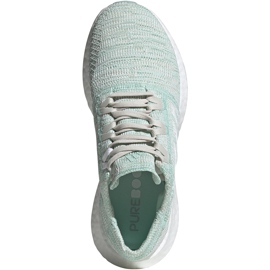 Sapatos de hortelã Adidas Pureboost Go W B75827 cinza verde 1