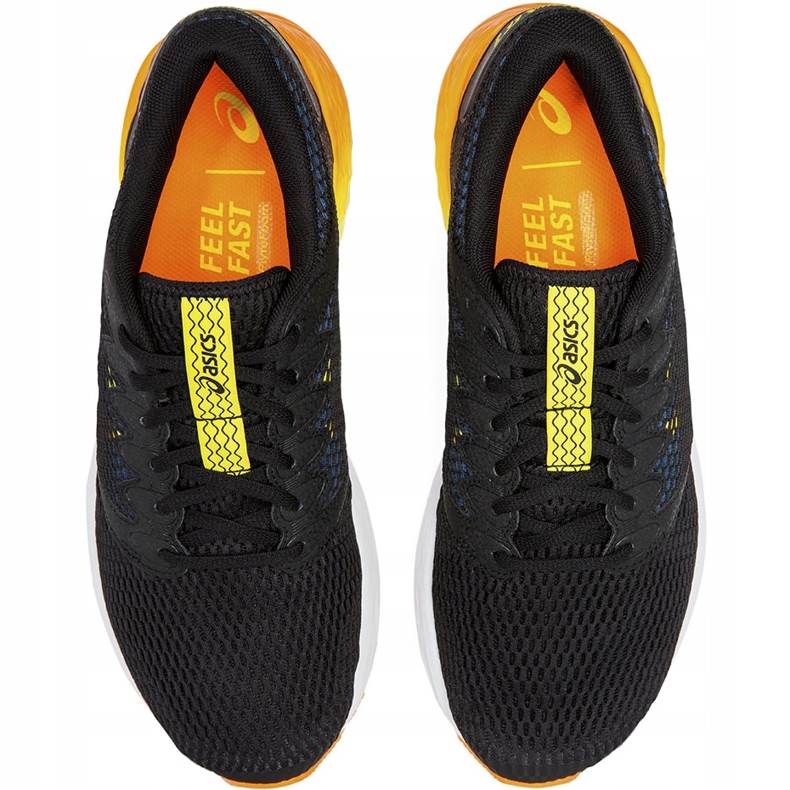 Tênis de corrida masculino Asics Roadhawk Ff 2 preto e laranja 1011A136 005 1