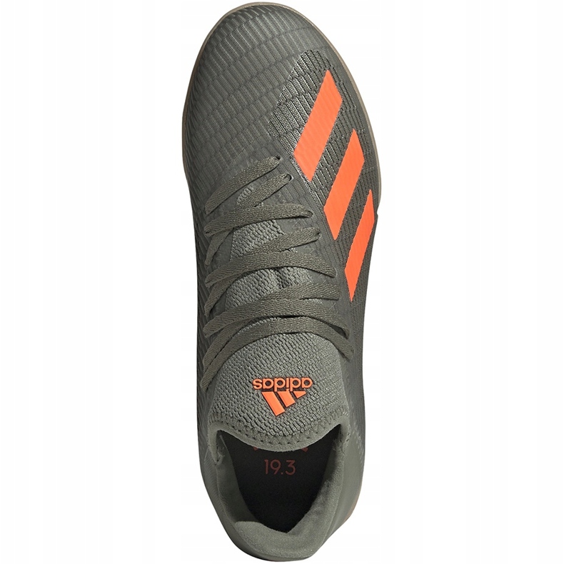 Chuteiras verdes adidas X 19.3 In Junior EF8376 cinza cinza 1