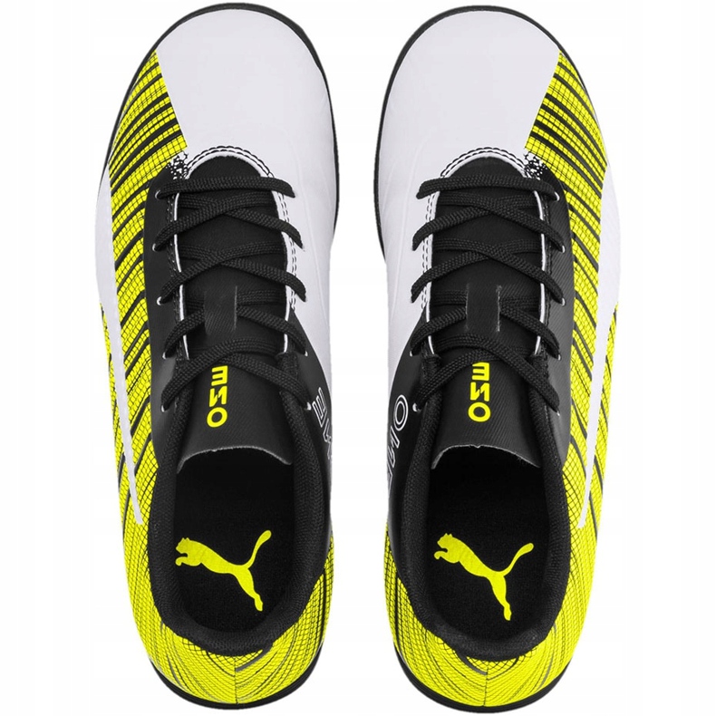 Chuteiras Puma One 5.4 Tt Junior amarelo-branco-preto 105662 03 multicolorido 1