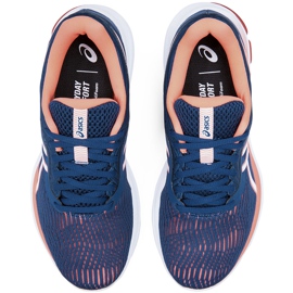 Tênis de corrida feminino Asics Gel-Pulse azul marinho-pêssego 1012A467 401 azul-marinho laranja 1