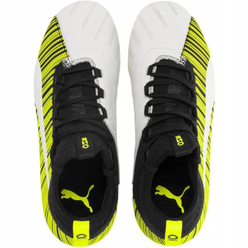 Chuteiras Puma One 5.3 Fg Ag Junior amarelo-preto-branco 105657 03 amarelo, branco, preto 1