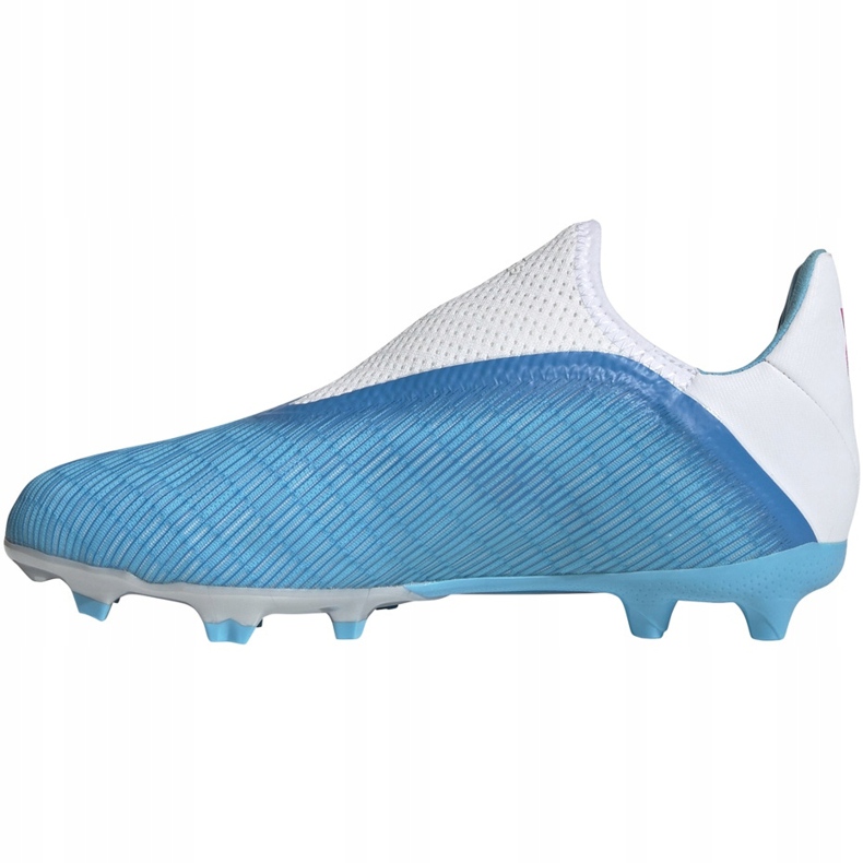 Chuteiras Adidas X 19.3 Ll Fg Junior azuis EF9114 azul, branco, prata azul 1