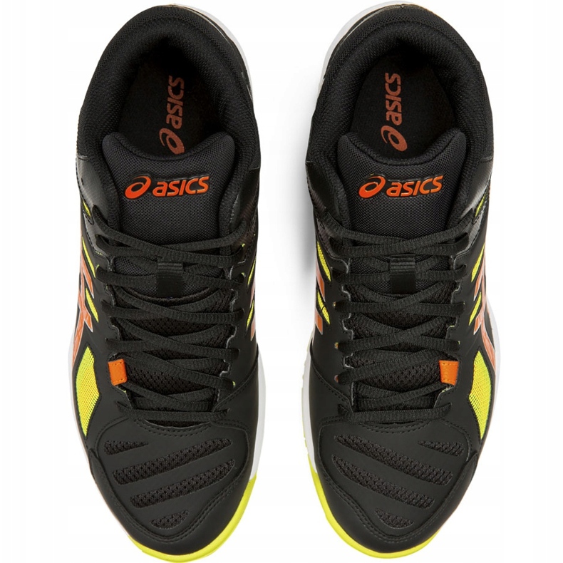 Tênis masculino de voleibol Asics Gel Beyond 5 Mt preto, amarelo e laranja B600N 001 1