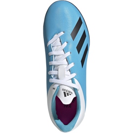Chuteiras Adidas X 19.4 Tf Junior azuis e brancas F35347 multicolorido azul 1