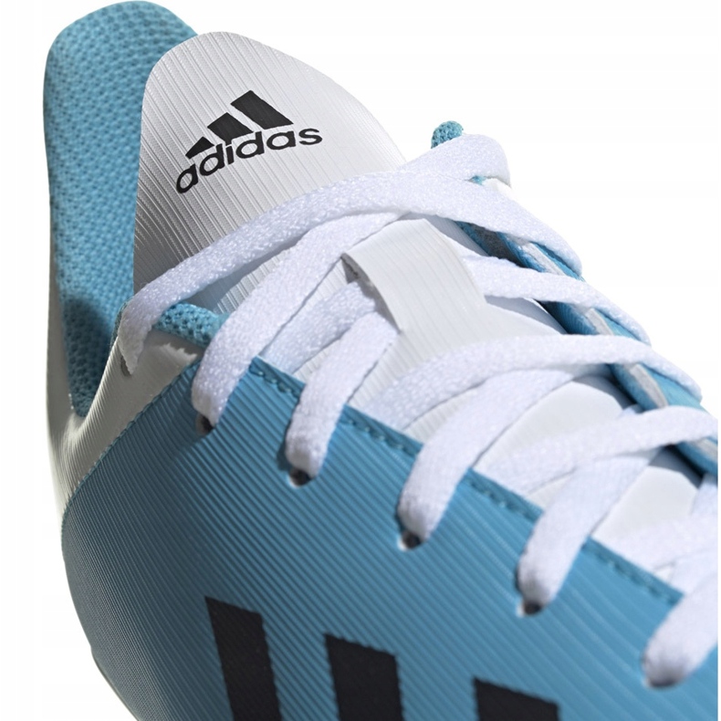 Chuteiras Adidas X 19.4 FxG Junior azuis e brancas F35361 azul azul 1