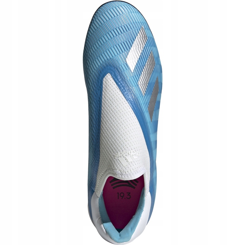 Chuteiras Adidas X 19.3 Ll Tf azul e branco EF0632 1
