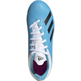 Chuteiras adidas X 19.4 em Junior azul e branco F35352 1