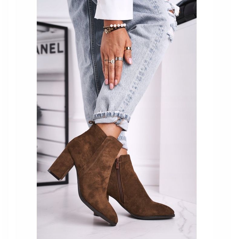 Botas femininas de salto alto Sergio Leone Olive BT508 castanho multicolorido 2