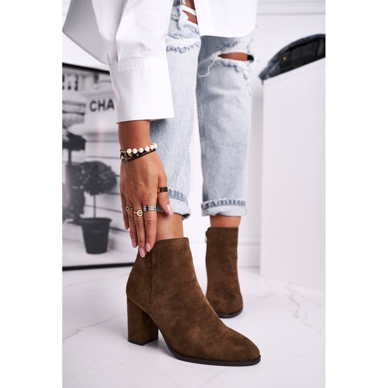 Botas femininas de salto alto Sergio Leone Olive BT508 castanho multicolorido 1