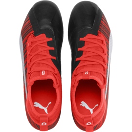 Chuteira Puma One 5,2 Fg Ag vermelho preto 105618 01 multicolorido 2