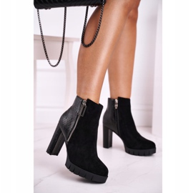 FB1 Botas de salto feminino pretas Cissy preto 1