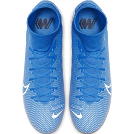 Chuteiras Nike Mercurial Superfly 7 Academy FG / MG AT7946 414 multicolorido azul 1 Chuteiras Nike Mercurial Superfly 7 Academy FG / MG AT7946 414 multicolorido azul 1