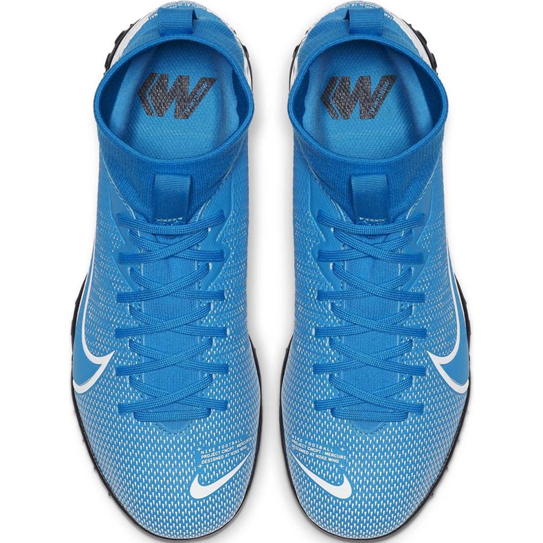 Chuteira Nike Mercurial Superfly 7 Academy Tf Junior AT8143 414 multicolorido azul 1 Chuteira Nike Mercurial Superfly 7 Academy Tf Junior AT8143 414 multicolorido azul 1