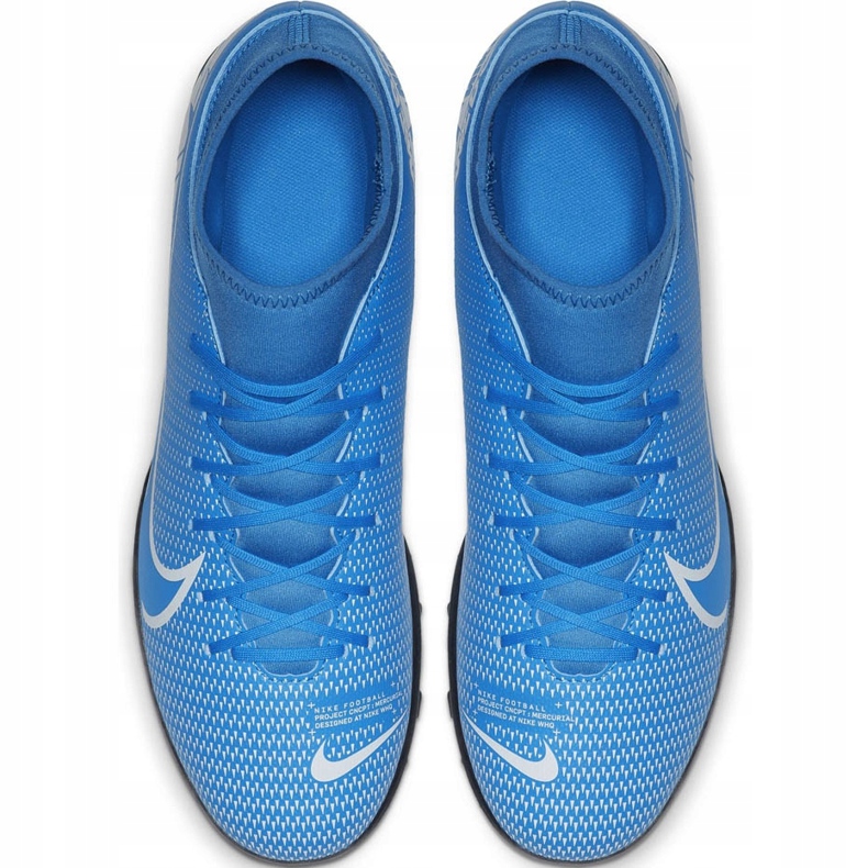 Chuteiras Nike Mercurial Superfly 7 Club Tf Junior AT8156 414 multicolorido azul 1