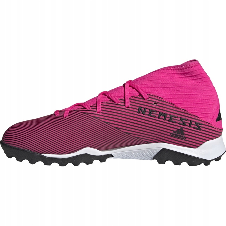 Botas de futebol adidas Nemeziz 19.3 Tf rosa F34426 preto 1