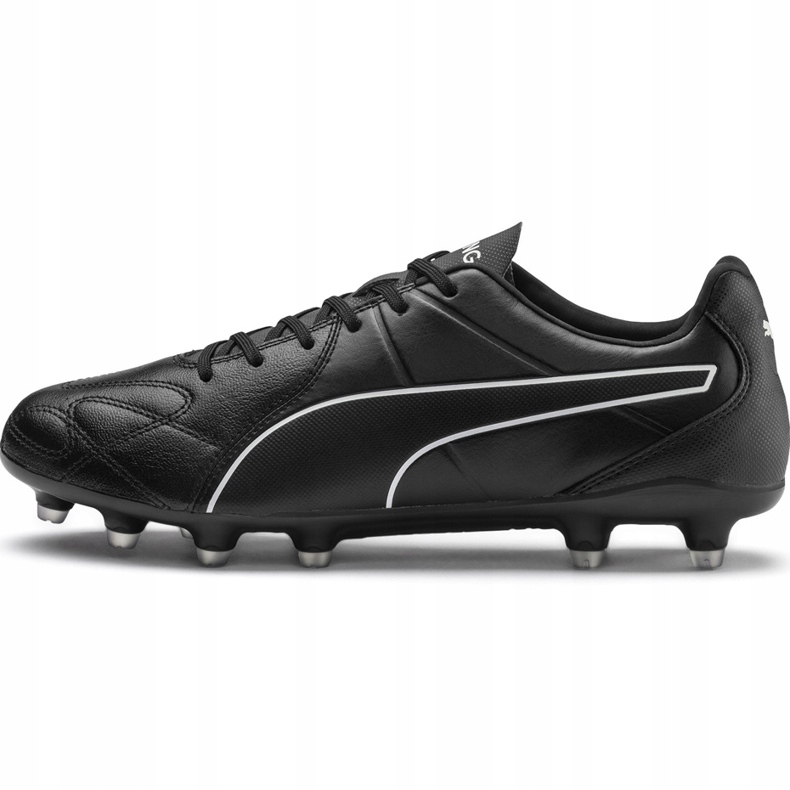 Chuteiras Puma King Hero Fg preto e branco 105609 01 1