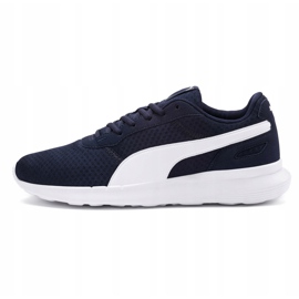 Sapatos masculinos Puma St Activate azul marinho 369122 03 branco azul-marinho 1