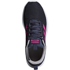 Calçados infantis Adidas Lite Racer Cln K BB7045 azul marinho e rosa 1