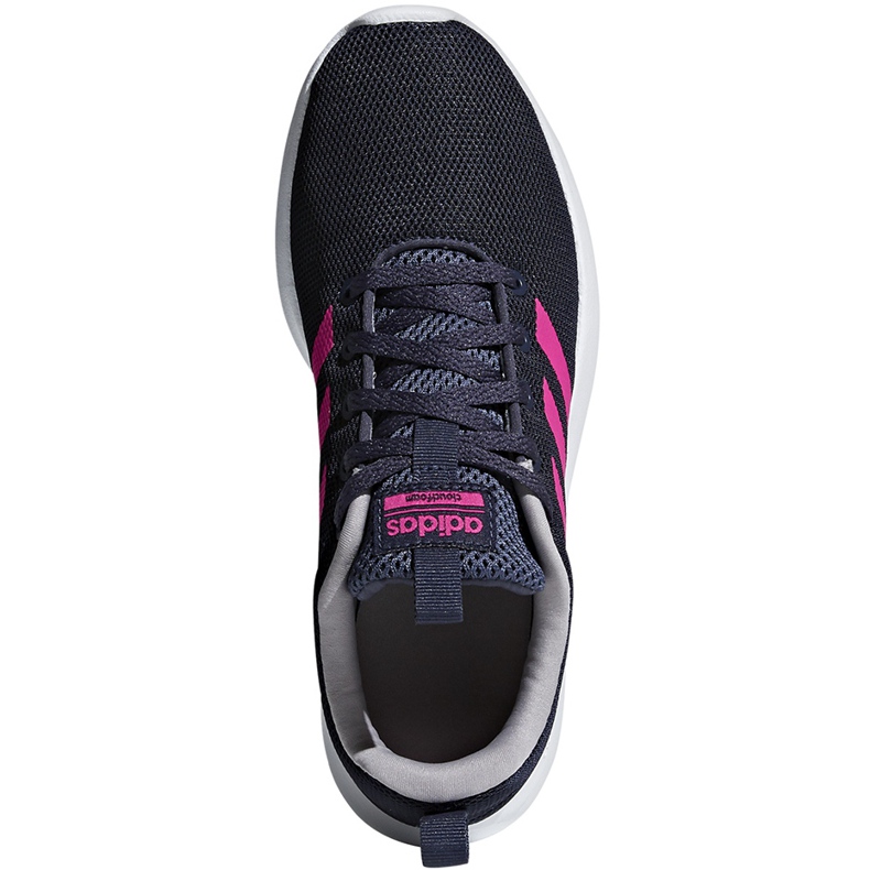 Calçados infantis Adidas Lite Racer Cln K BB7045 azul marinho e rosa 1