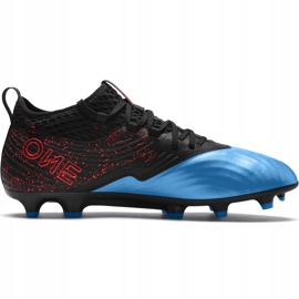 Chuteiras Puma One 19.2 preto azul vermelho Fg Ag 105484 01 multicolorido 1
