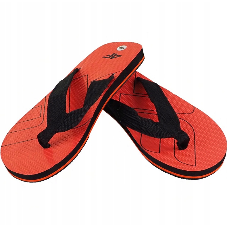 Chinelos masculinos 4F laranja H4L19 KLM003 70S preto 1