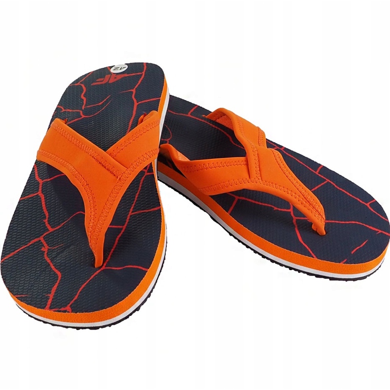 Chinelos masculinos 4F azul marinho escuro H4L19 KLM004 30S laranja 1