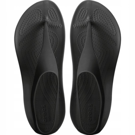 Sandálias femininas Crocs Serena Flip W pretas 205 468 060 preto 1